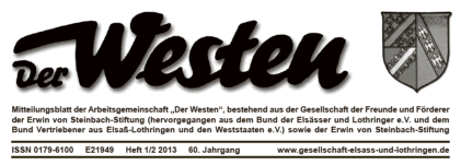 Der Westen (Mitteilungsblatt der Gesellschaft der Freunde und Förderer der Erwin von Steinbach-Stiftung)