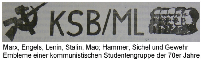 Embleme des Kommunistischen Studentenbunds/Marxisten-Leninisten