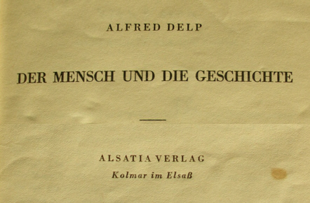 Buch von Alfred Delp im Alsatia-Verlag